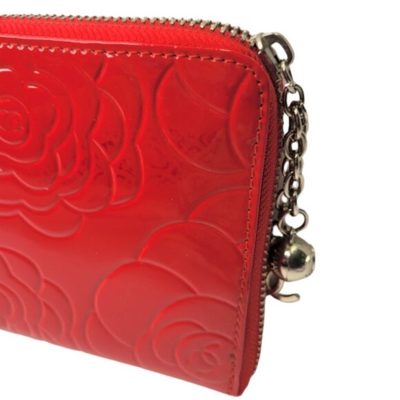Red Rectangular Rose Motif Clutch Wallet NWOT - Picture 5 of 10